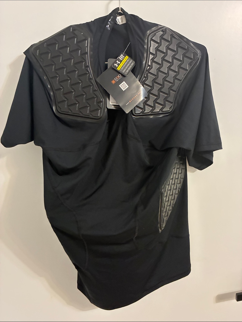 Under Armour Black Short-Sleeve Padded Athletic Shirt